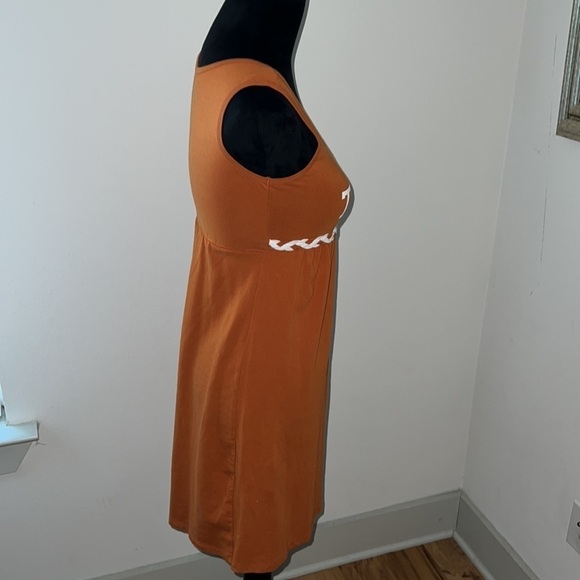 Klutch University of Texas burned orange cotton spandex sleeveless dress Sz S - Picture 5 of 6